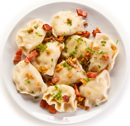  PIEROGI Z MIĘSEM GOTOWANE - 10 szt.