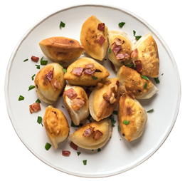  PIEROGI Z MIĘSEM ZAPIEKANE - 10 szt.